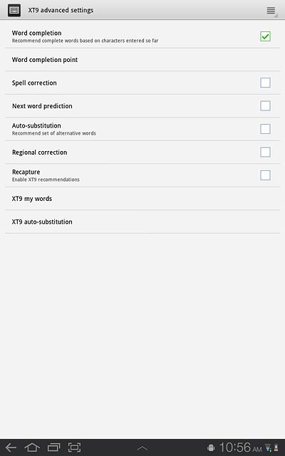 Press the return icon the necessary number of times to return to text input.