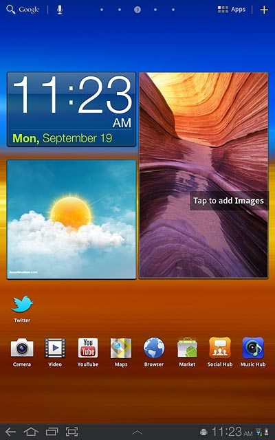 No matter what you’re doing on your devie, you can return to standby mode at any time by pressing the home icon.