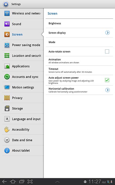 Press the home icon to return to standby mode.