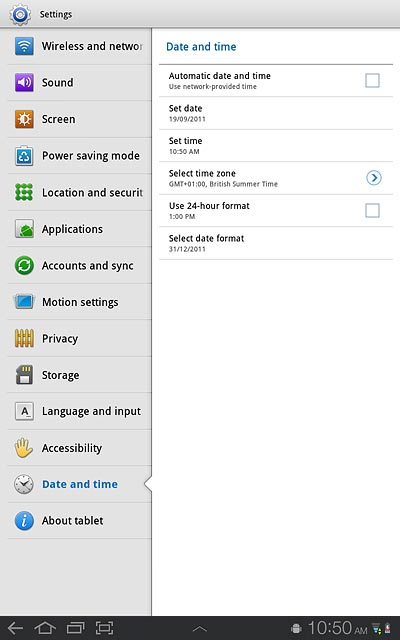 Press the home icon to return to standby mode.
