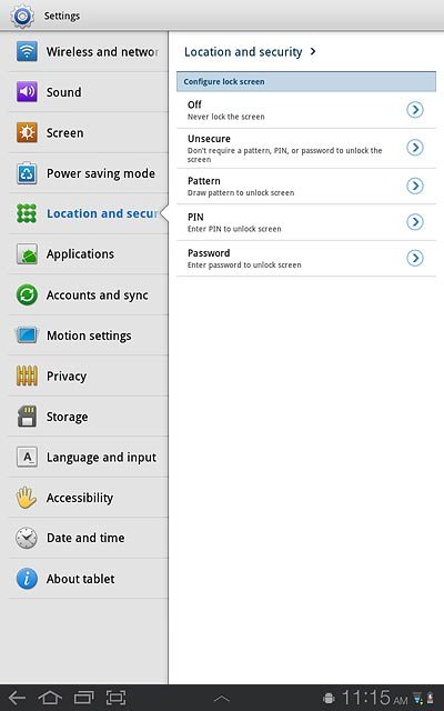 Press the home icon to return to standby mode.