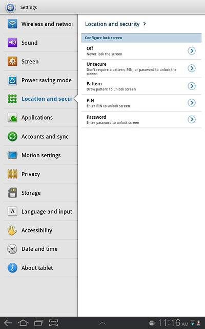 Press the home icon to return to standby mode.