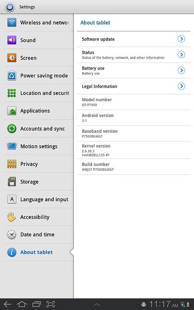 Press the home icon to return to standby mode.