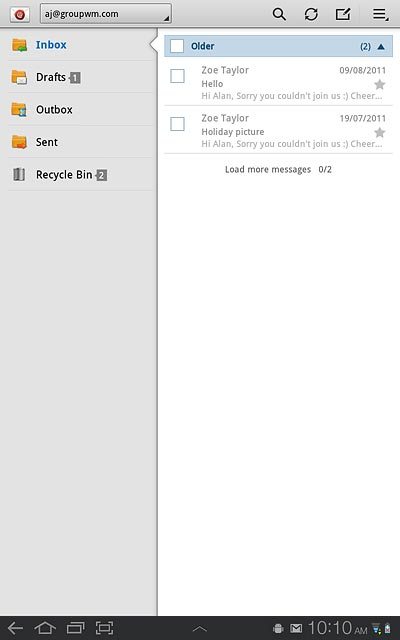 Press the home icon to return to standby mode.