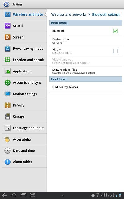 Press the home icon to return to standby mode.