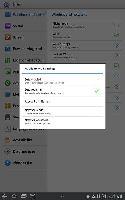 Press the home icon to return to standby mode.