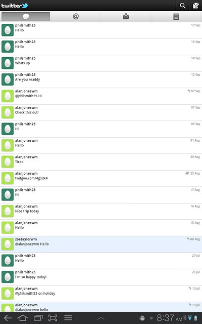 Press the home icon to return to standby mode.
