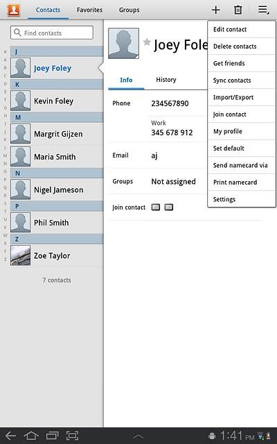 Press Import/Export.