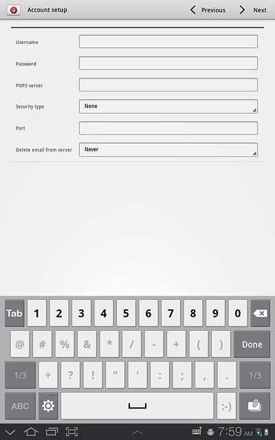 Press the drop down list next to Delete email from server and press the required setting