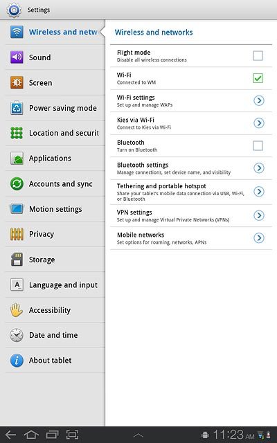 Press Wireless and networks.