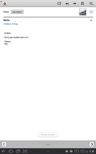 Press the delete icon.