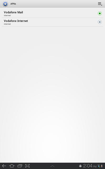 Press the menu icon.