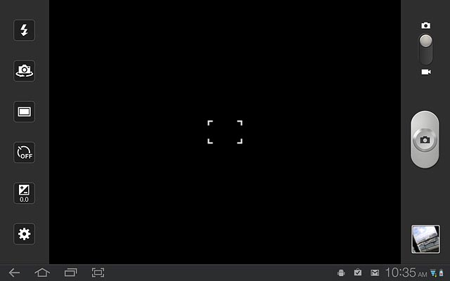 If the camera is turned on:Press the video recorder icon.