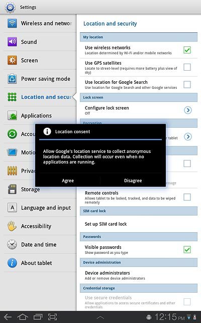 If you turn on the function:Press Agree.