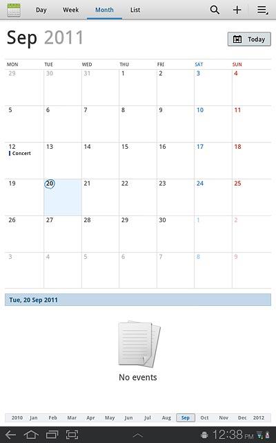 Press the required date.