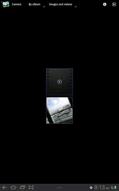 Go to the required folder.Press and hold the required picture or the required video clip until the picture or video clip is displayed in green.