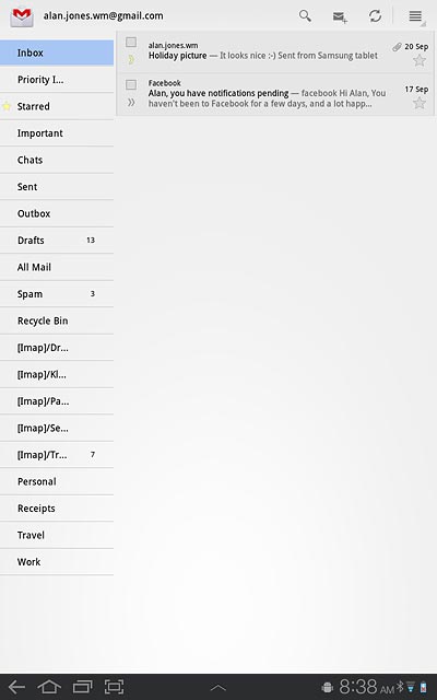Press the compose Gmail message icon.