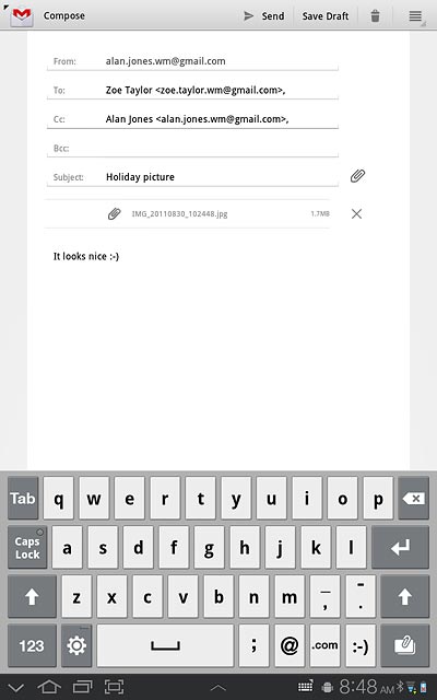 Press Send.