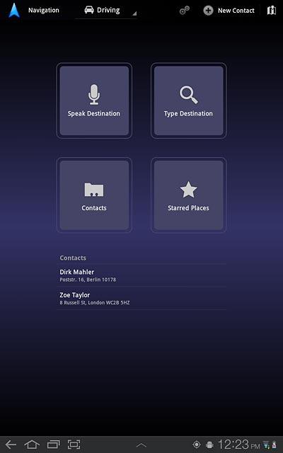 Contacts with addresses are displayed.Press the required contact.