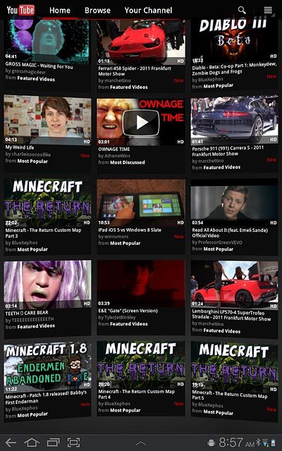 Press the menu icon.