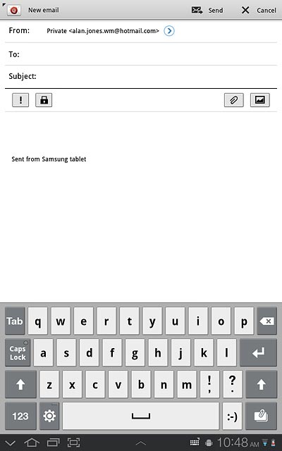 Press the settings icon.