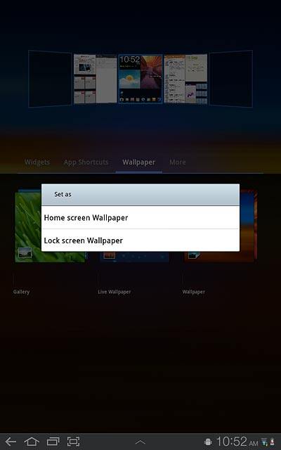 Press Home screen Wallpaper or Lock screen Wallpaper.Go to the required folder.
