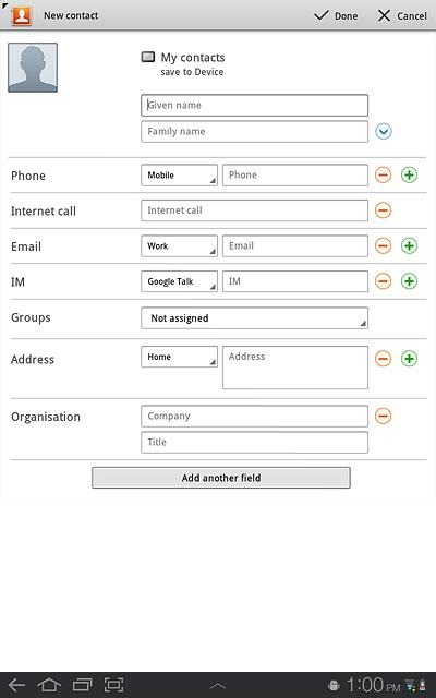 Press Given name and key in the required first name.