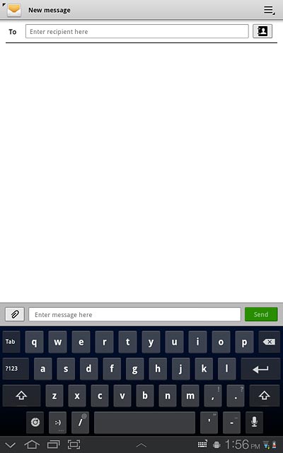 Press Enter recipient here.Key in the first letters of the required contact.Matching contacts are displayed.