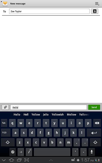 Press Send when you've written your text message.