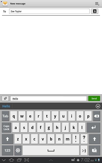 Press the attachment icon.Choose one of the following options:Insert picture, go to 4a.Insert video clip, go to 4b.Insert audio file, go to 4c.