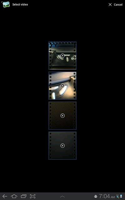 Press the required video clip.