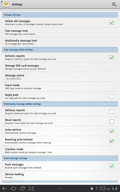 Press the home icon to return to standby mode.