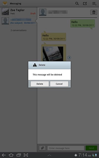 Press Delete to confirm.