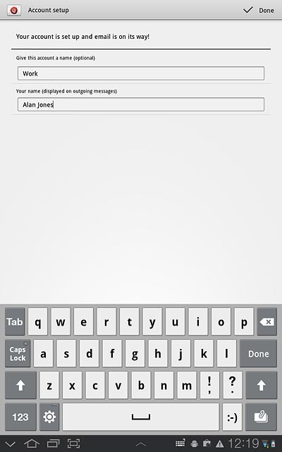 Press Done.Wait while your device retrieves new email messages.