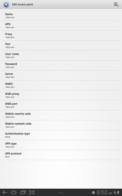 Press the menu icon.