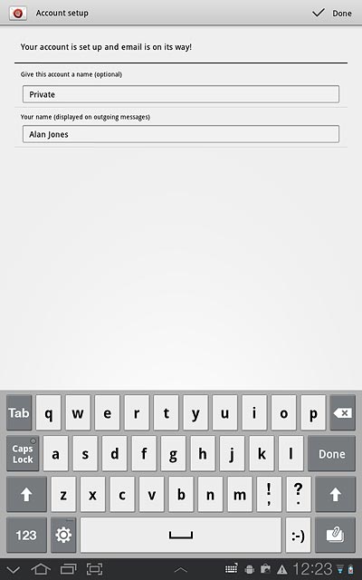 Press Done.Wait while your device retrieves new email messages.