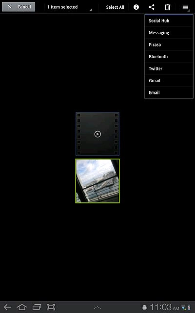 Press Picasa.Key in text for the picture.