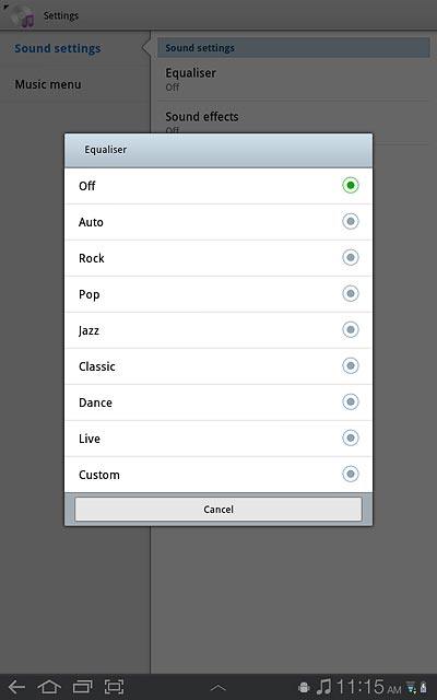 Press Off or the required sound quality.
