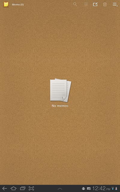Press the create note icon.Write the required text.