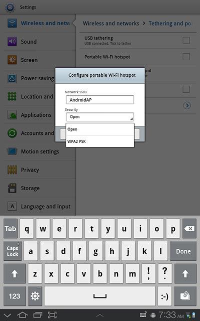 If you select WPA2 PSK: