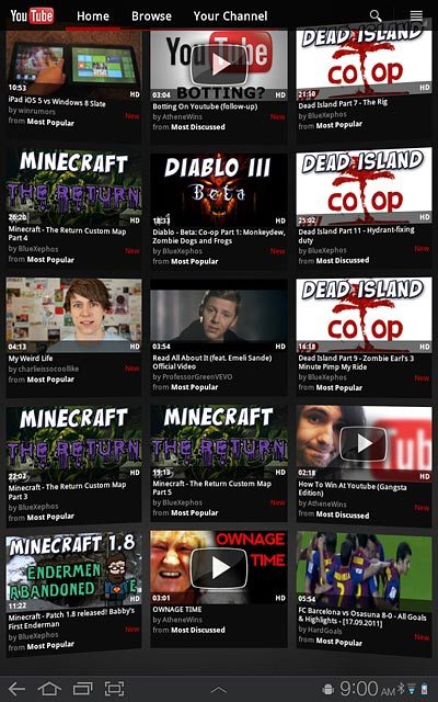 Press the required video clip.