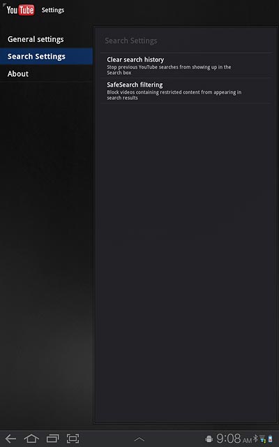 Press Search Settings.