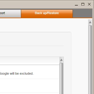 Select Back up/Restore.