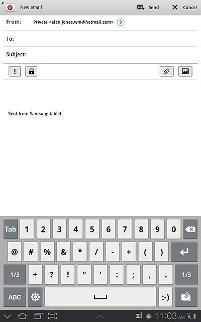 Press ABC to return to text input.