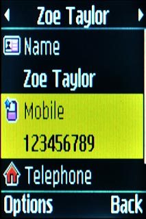 Highlight the required number and press Connect.