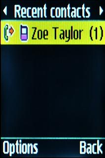 Highlight the required number and press Connect.