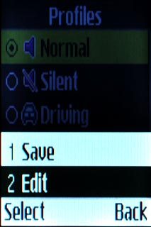 Scroll to Edit and press the Navigation key.