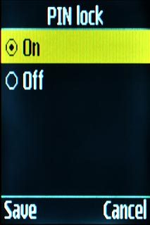 Highlight On or Off and press the Navigation key.