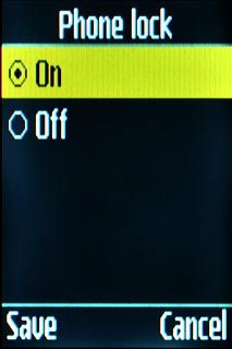 Highlight On or Off and press the Navigation key.