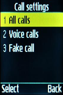 Scroll to All calls and press the Navigation key.